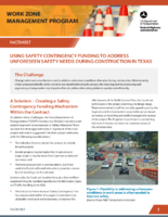 Using Safety Contingency Funding to Address Unforeseen Safety Needs During Construction in Texas  Factsheet