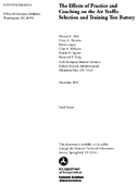 The Effects of Practice and Coaching on the Air Traffic Selection and Training Test Battery