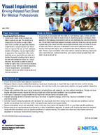 Visual Impairment DrivingRelated Fact Sheet For Medical Professionals