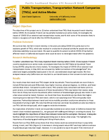Public Transportation Transportation Network Companies TNCs and Active Modes Research Brief