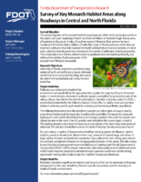 Survey of Key Monarch Habitat Areas along Roadways in Central and North Florida Summary