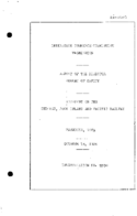 Interstate Commerce Commision Report of the Accident  Investigation Occuring on the CHICAGO ROCK ISLAND AND PACIFIC RAILWAY WASHBURN IA