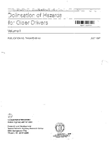 Delineation of hazards for older drivers Volume I