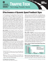 Effectiveness of Dynamic Speed Feedback Signs Traffic Tech