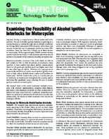 Examining the Feasibility of Alcohol Ignition Interlocks for Motorcycles Traffic Tech
