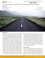 Sensitivity Analysis of the IDEAL CT Test Using the Distinct Element Method Brief