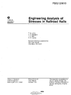 Engineering Analysis of Stresses in Railroad Rails