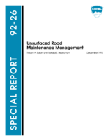 Unsurfaced Road Maintenance Management