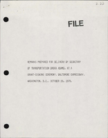 Remarks Prepared for Delivery by Secretary of Transportation Brock Adams at a GrantSigning Ceremony Baltimore Expressway