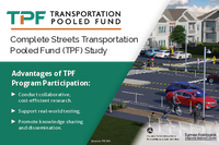Complete Streets Transportation Pooled Fund TPF Study