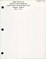 Remarks Prepared for Secretary Elizabeth Hanford Dole for a Fundraiser Event for Senator Robert Kasten