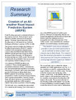 Creation of an Allweather Road Impact Prediction System ARIPS Summary