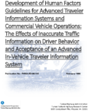The Effects of Inaccurate Traffic Information on Driver Behavior and Acceptance of an Advanced InVehicle Traveler Information System