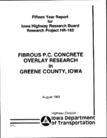 A fifteen year performance summary of fibrous PC concrete overlay research in Greene County Iowa