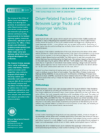 DriverRelated Factors in Crashes Between Large Trucks and Passenger Vehicles