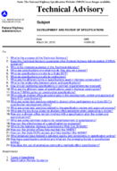 Development and Review of Specifications