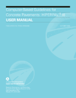 ComputerBased Guidelines for Concrete Pavements HIPERPAV III User Manual