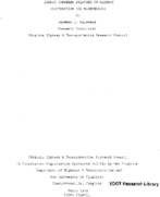 Energy concerns relating to highway construction and maintenance