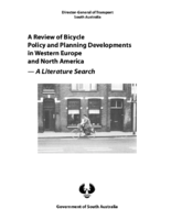 Review of Bicycle Policy and Planning Developments in Western Europe and North America A Literature Search