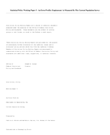 Statistical Policy Working Paper 3 An Error Profile Employment As Measured by the Current Population Survey