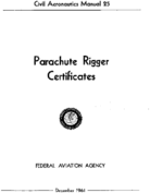 CAM 25 Parachute Rigger Certificates 1961