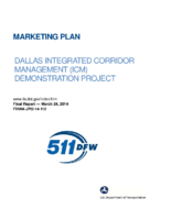 Marketing plan  Dallas Integrated Corridor Management ICM demonstration project