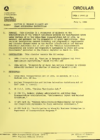 Circular Re Section 18 Program Guidance and Grant Application Instructions Volume UMTA C 90401B