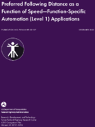 Preferred Following Distance as a Function of SpeedFunctionSpecific Automation Level 1 Applications