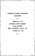 Interstate Commerce Commision Report of the Accident  Investigation Occuring on the SOUTHERN PACIFIC CARPINTERIA CA