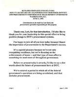 Deputy Secretary of Transportation Mortimer Downey Speeches June 1995