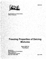 Freezing Properties of Deicing Mixtures