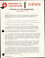 Remarks Prepared for Delivery by Secretary of Transportation by Secretary of Transportation John A Volpe at the AAA Gold Lifesaver Medal Awards