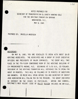 Notes Prepared for Secretary of Transportation Elizabeth Hanford Dole for the Heritage Foundation Seminar