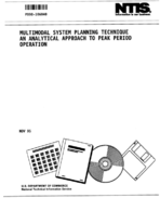 Multimodal system planning technique  an analytical approach to peak period operation