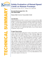 Safety Evaluation of Raised Speed Limits on Kansas Freeways Technical Summary
