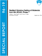 Resilient Modulus Testing of Materials from MnRoad Phase 1