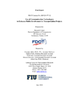 Use of Communication Technologies to Enhance Public Involvement in Transportation Projects