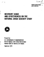 Restraint Usage and Effectiveness on the National Crash Severity Study