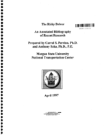 The Risky Driver An Annotated Bibliography of Recent Research
