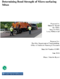 Determining Bond Strength of Microsurfacing Mixes Phase 1
