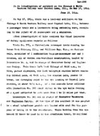 Interstate Commerce Commission Report of the Accident  Investigation Occurring on the CHICAGO AND NORTH WESTERN RAILWAY CRYSTAL LAKES IL