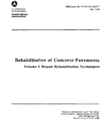 Rehabilitation of Concrete Pavements Volume I Repair Rehabilitation Techniques