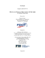 Effectiveness of Stationary Police Vehicles with Blue Lights in Freeway Work Zones