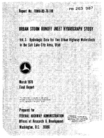 Urban Storm Runoff Inlet Hydrograph Study Vol 3 Hydrologic Data for Two Urban Highway Watersheds in the Salt Lake City Area Utah