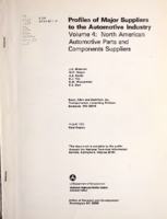 Profiles of Major Suppliers to the Automotive Industry Vol 4 North American Automotive Parts and Components Suppliers