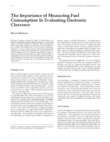The importance of measuring fuel consumption in evaluating electronic clearance