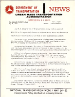 Department of Transportation News Urban Mass Transportation Administration DOT 8571