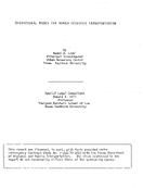 Operational Modes for Human Services Transportation