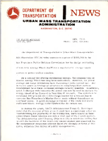 Department of Transportation News Urban Mass Transportation Administration UMTA 7351