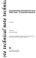 Cloud Sampling Instruments for Icing Flight Tests 1 Icing Rate Indicators